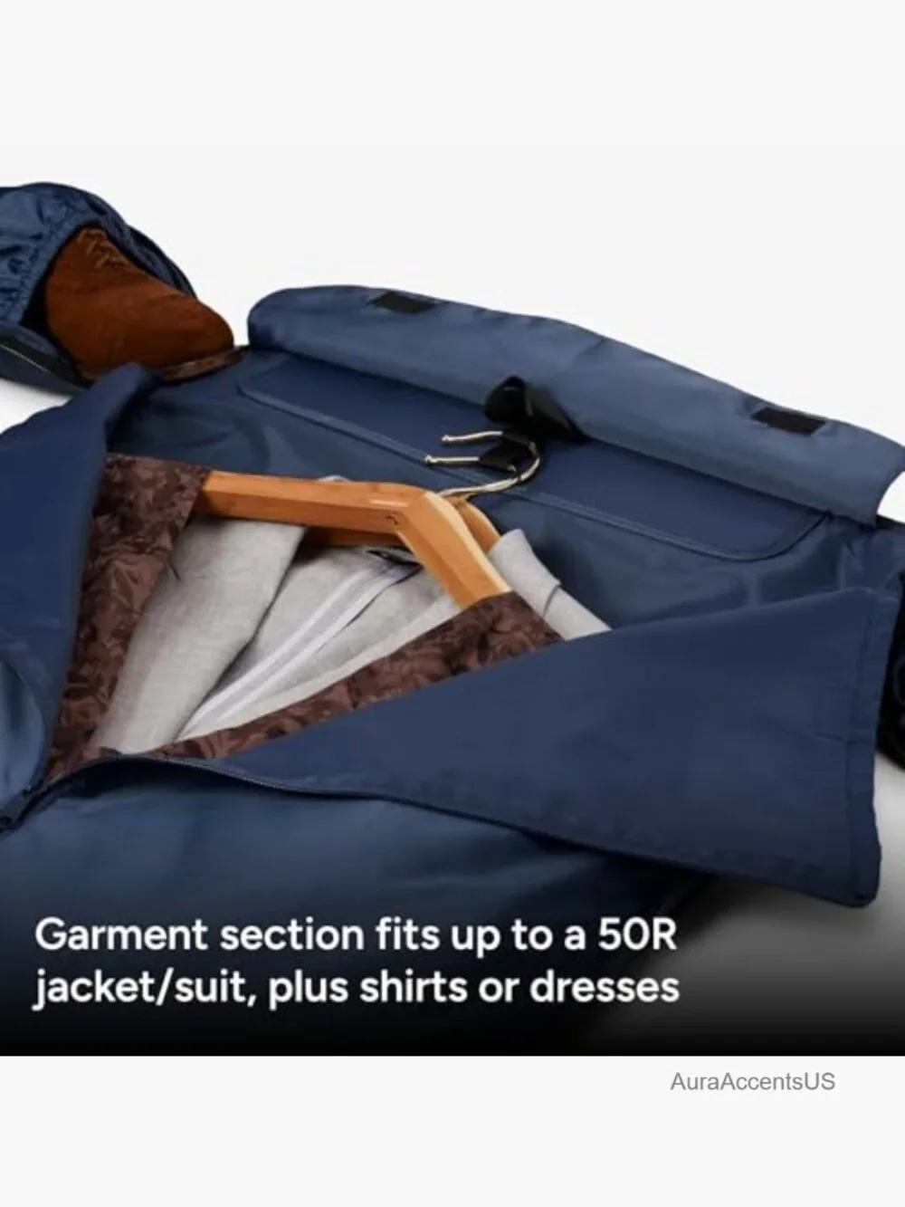 2-in-1 Garment Duffel Weekender Bag 45L Carry-On Travel Wrinkle-Free Suit